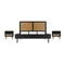Armen Living Saratoga 3 Piece King Bedroom Set in Black Acacia Wood and Rattan SETSRBDKG3A - alternate 1